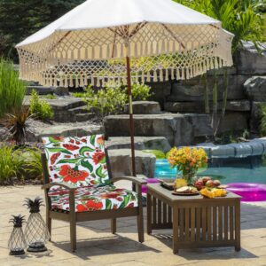 EHouseHome Patio Chair Seat Cushion Covers,Washable UV Resistant Slip Covers Replacement,Waterproof Outdoor Furniture Cushion Pillow Seat Cover for Couch,Garden,Sofa,22"×22"×4"(4 Covers Only,Babala)