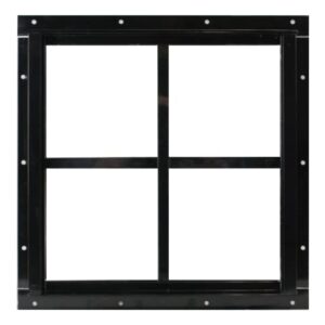 Shed Windows and More 12" x 12" Shed Windows Aluminum Black Flush