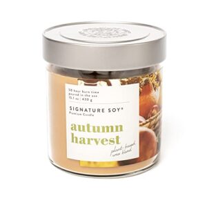 signature soy lidded autumn harvest scented candle