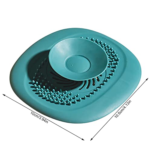 Hair Catcher and Hair Drain Stopper, 2 in 2 Sink Drain Cover, Shower Sink Drain Cover, Plastic Durable Hair Stopper Shower Drain Covers for Shower Bathtub Tub Bathroom Kitchen Sink Green