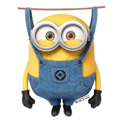 Spreadshirt Minions Merch Bob Hanging On Clothesline Sticker, max. 4 x 4, 4 x 4, Transparent Glossy