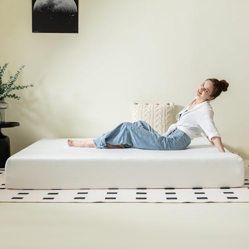 Vyfipt RV Mattress 10 Inch King Size,Green Tea Medium Firm Memory Foam Mattress in a Box,Pressure Relief,CertiPUR-US Certified,Made in USA,Campers/Trailers/Trucks Mattress