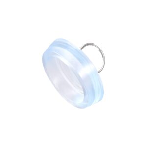 uxcell Rubber Sink Plug, Clear Drain Stopper Fit 2-1/8" to 2-3/16" Drain with Hanging Ring for Bathtub Kitchen and Bathroom