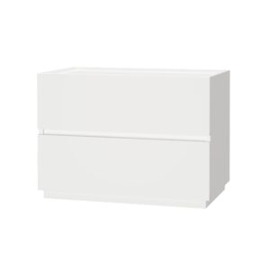 woodtalks stackable 2 drawer dresser, multi-purpose storage closet cube dressers for bedroom, storage cabinet for entryway, nightstand sofa beside table drawer chest, 23.6 in, white