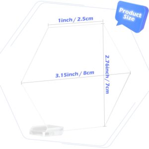 30 Pcs Clear Hexagon Acrylic Place Cards with Holders, DIY Blank Acrylic Name Place Cards Acrylic Signs, Freestanding Acrylic Wedding Guest Names Escort Cards for Wedding Party Dinner Table Setting