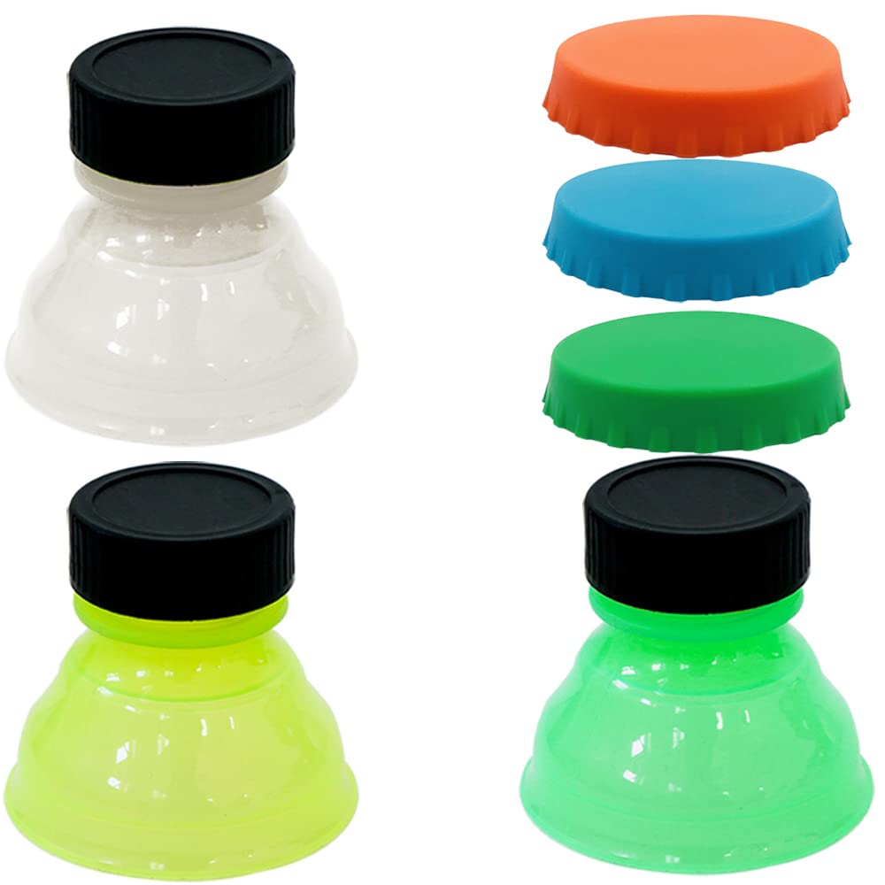 6 Pcs Can Covers for Drinks Cans, FineGood Reusable Soda Can Lids Anti-Dust Silicone Can Caps Can Bottle Top Lids for Beer Juice Energy Drinks