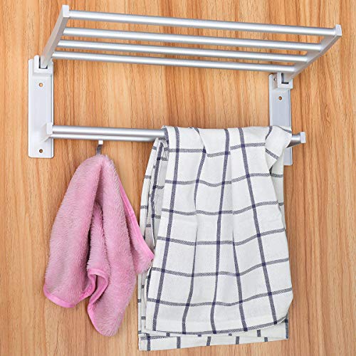 Acofuns Towel Holder Aluminum Bath Kitchen Hanger Set Holder Bar Rail Towel Rack