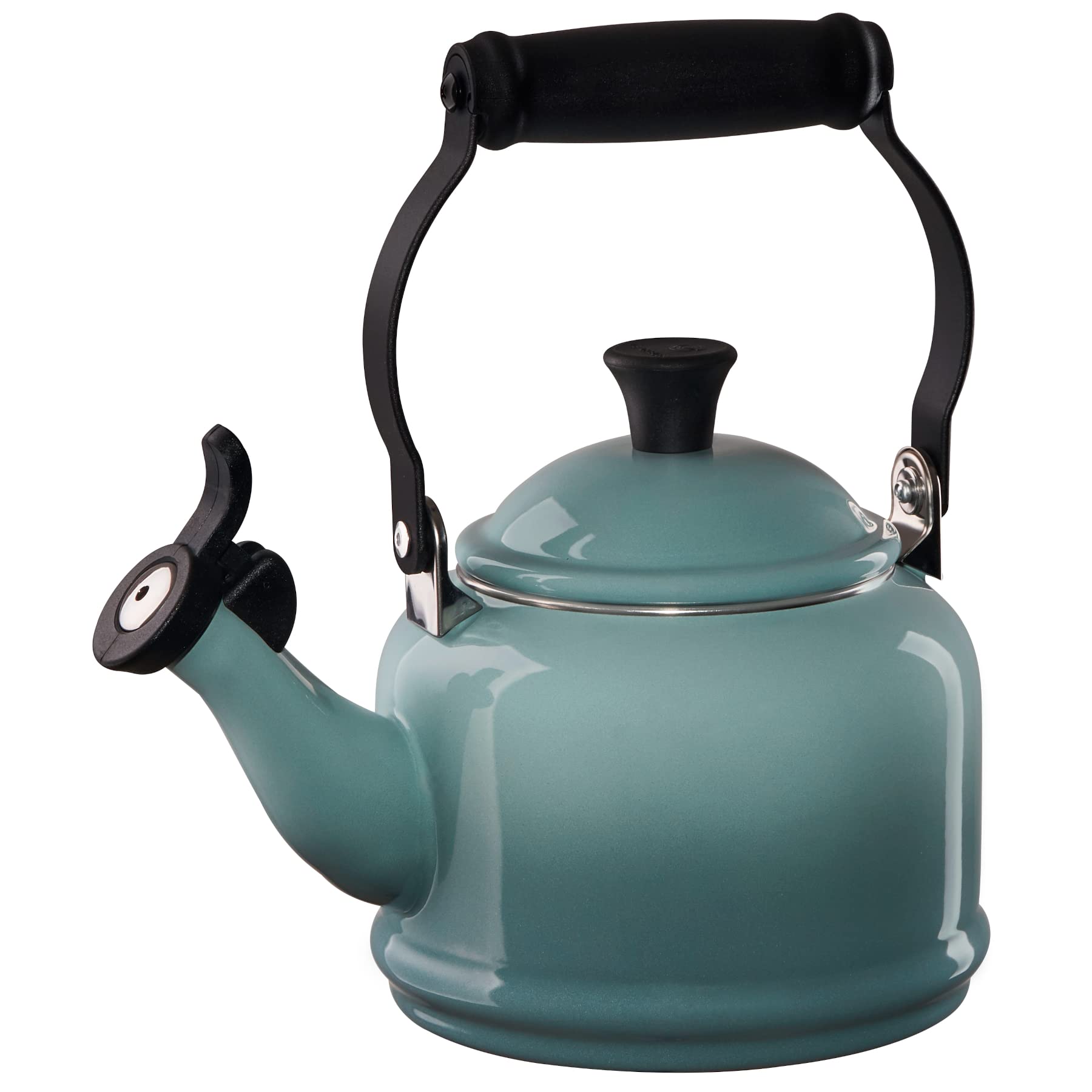 Le Creuset Enamel On Steel Demi Tea Kettle, 1.25 Quart, Sea Salt