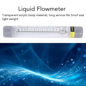 Flowmeter Flow Measuring Tool,Liquid Flow Flowmeter Tube Type 1‑10GPM Accurate Scale Transparent Acrylic Water Flow Meter G1 Female Thread, Water Rotameter Instantaneous for Factory Industry