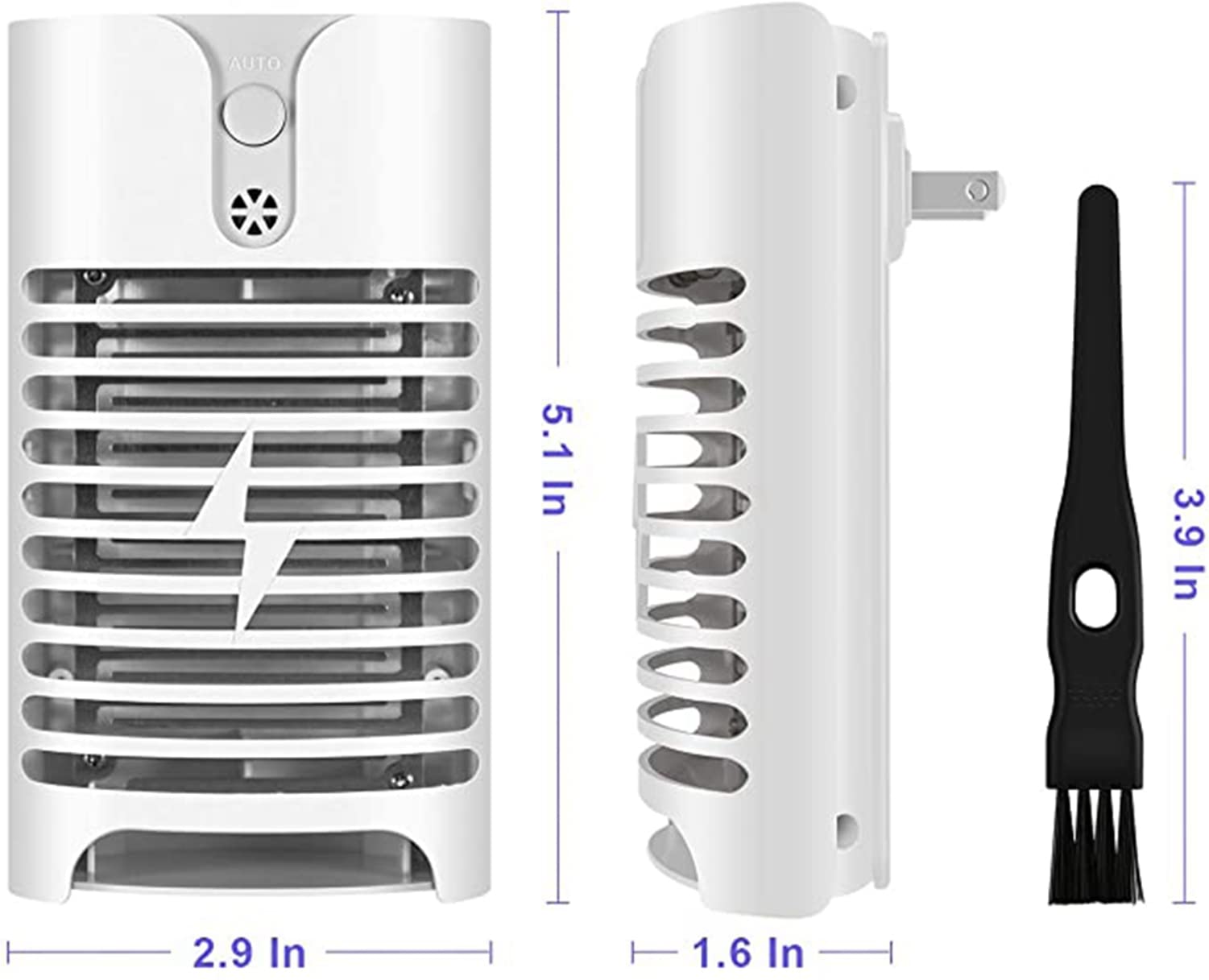 Electric Mosquito Trap Indoor, Tombux Plug-in Bug Zapper Insect Killer /Catcher for Gnat,Mosquitoes,Fruit Flies (1 PC)