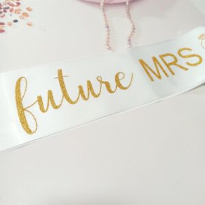 Magnusson's Garden Future Mrs Sash for Bride-to-Be, Bachelorette Party, Bridal Shower, Wedding Party Sash for Future Wifey