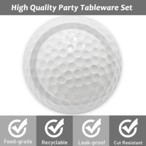 gisgfim 80 PCS Golf Plates Party Supplies Golf Sports Birthday Party Cake Dessert Plates Disposable Golf Ball Sports Favors Decorations for Boy Baby Shower