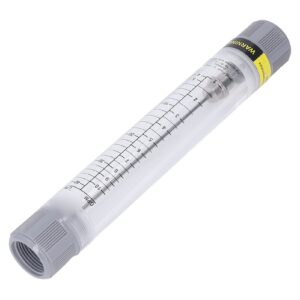 Flowmeter Flow Measuring Tool,Liquid Flow Flowmeter Tube Type 1‑10GPM Accurate Scale Transparent Acrylic Water Flow Meter G1 Female Thread, Water Rotameter Instantaneous for Factory Industry