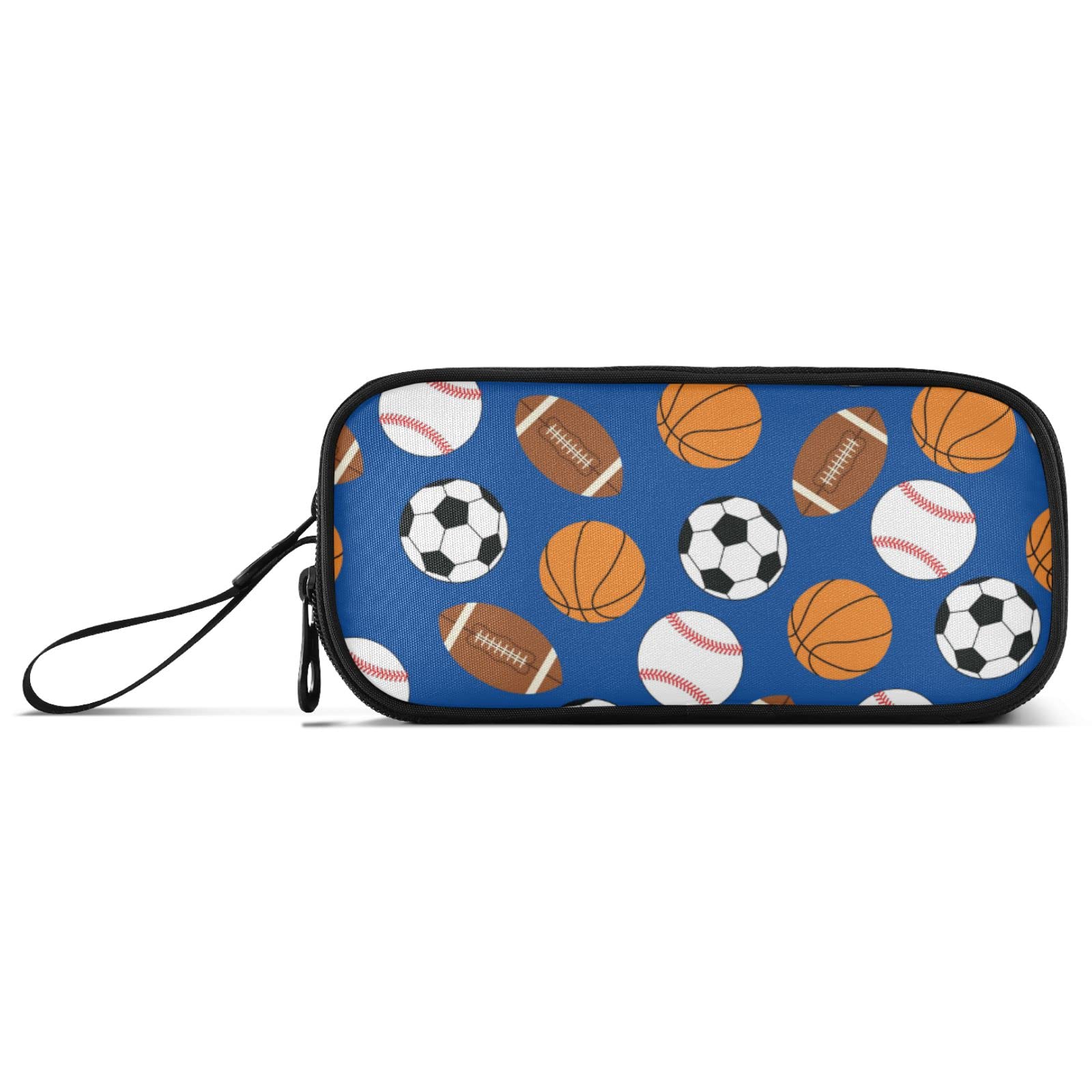 J JOYSAY Sports Football Baseball Basketball Soccer Pencil Case Large Big Capacity Pencil Bag for Girls Boys Pen Bag Stationery Pouch Zipper for College Students School Office