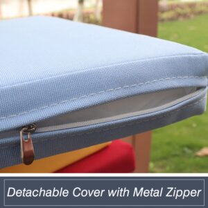 Custom Outdoor Waterproof Bench Cushion,Personalized Size Garden Patio Seat Cushion,Indoor/Outdoor Anti-Slip Foam Furniture Cushion,for Bay Window Cushion,Porch Swing Chair Pad