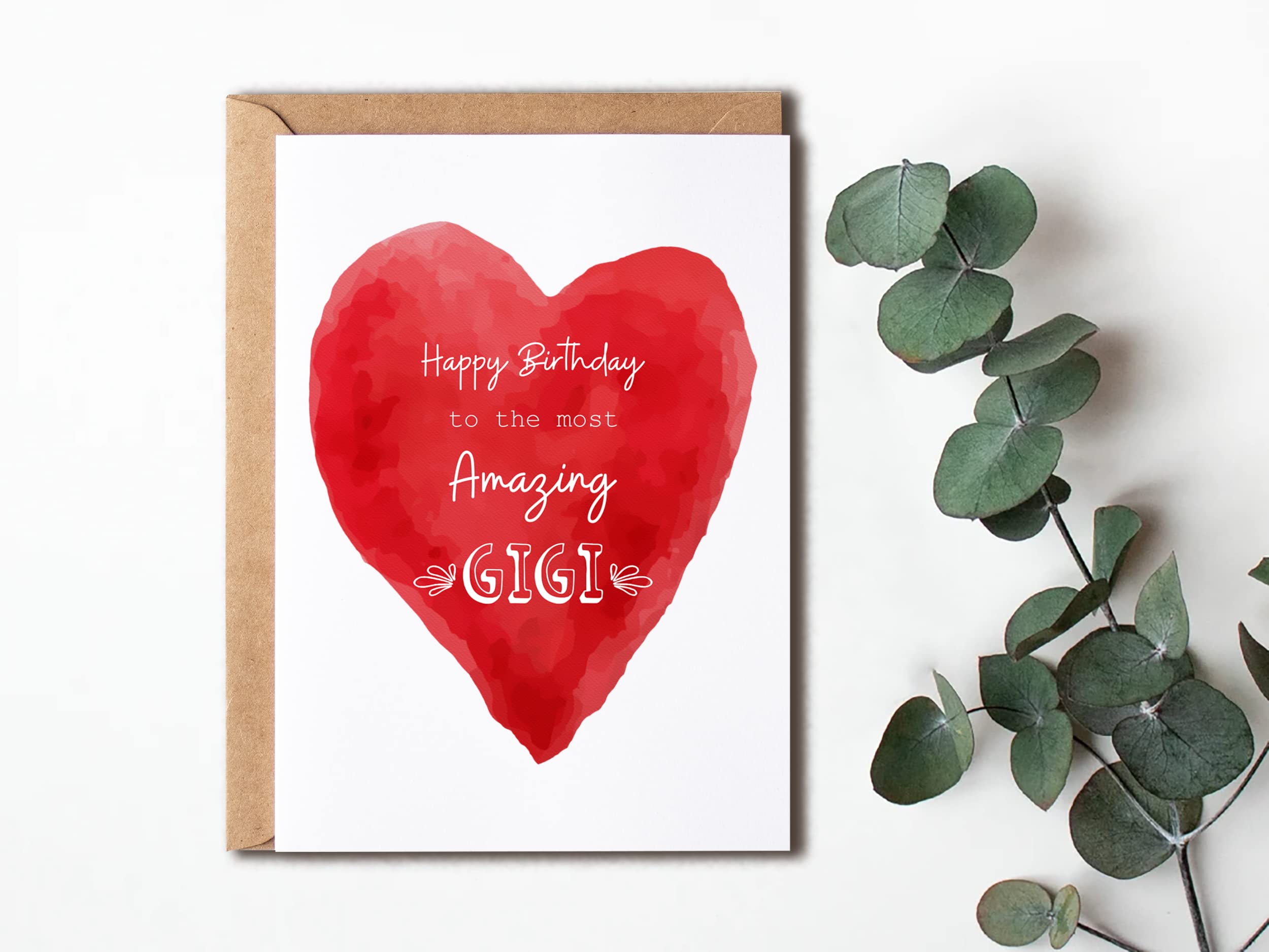 Happy Birthday To The Most Amazing Gigi - Happy Birthday Gigi Card - Luxury Gigi Birthday Card - Best Gigi Birthday Card 5x7''