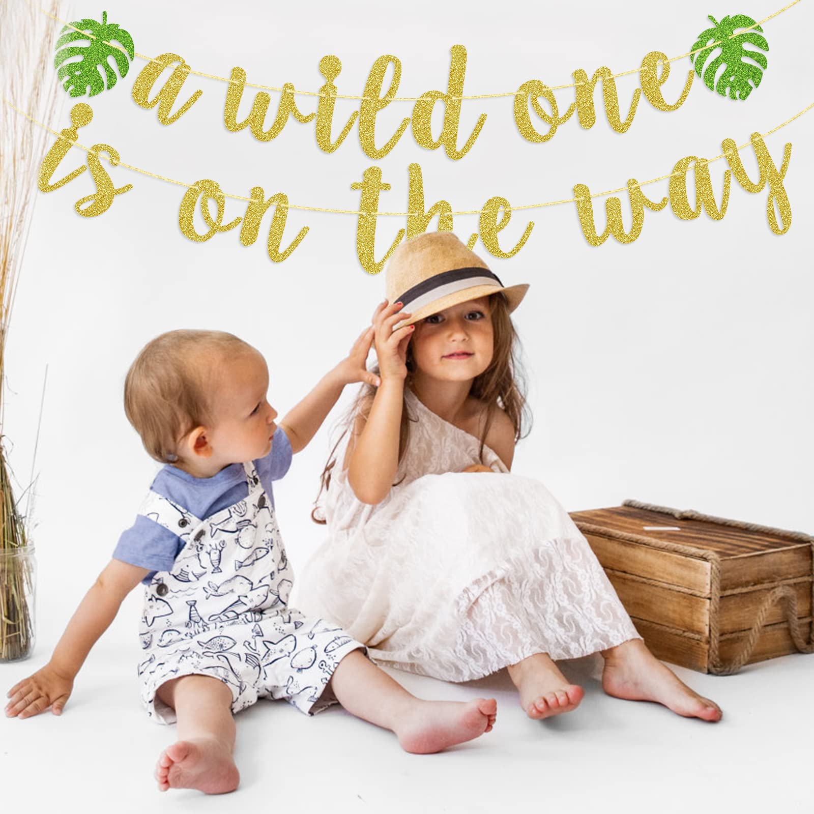 A Wild One is on the Way Banner, Safari Baby Shower Decoration, Welcome Baby Sign, Jungle Birthday Party Supplies