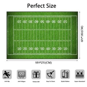 PeeNoke American Football Field Area Rug Outdoor Patio Rug Play Mat Floor Mat Modern Carpet Non-Slip Home Decor Living Room Bedroom Nursery, 6x9 ft