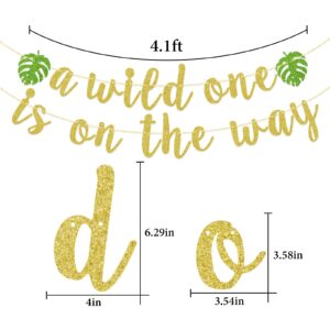 A Wild One is on the Way Banner, Safari Baby Shower Decoration, Welcome Baby Sign, Jungle Birthday Party Supplies