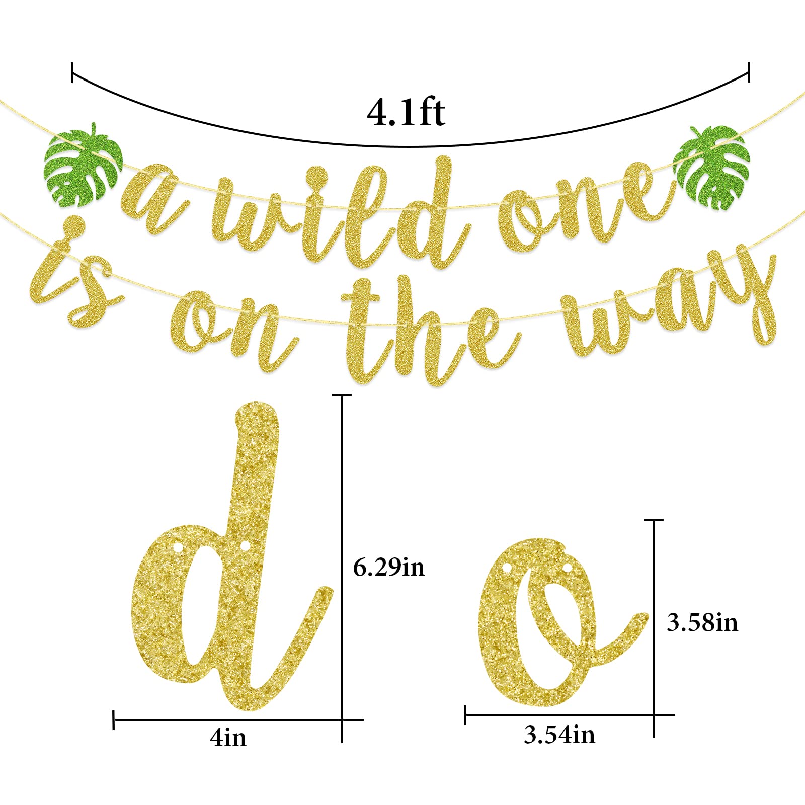 A Wild One is on the Way Banner, Safari Baby Shower Decoration, Welcome Baby Sign, Jungle Birthday Party Supplies