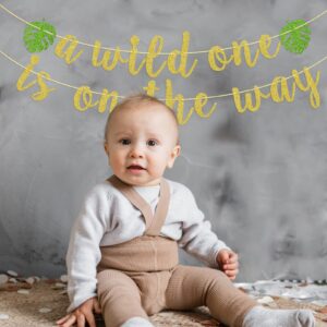 A Wild One is on the Way Banner, Safari Baby Shower Decoration, Welcome Baby Sign, Jungle Birthday Party Supplies