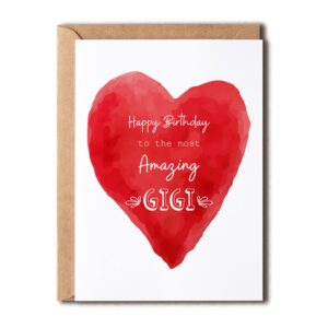 happy birthday to the most amazing gigi - happy birthday gigi card - luxury gigi birthday card - best gigi birthday card 5x7''