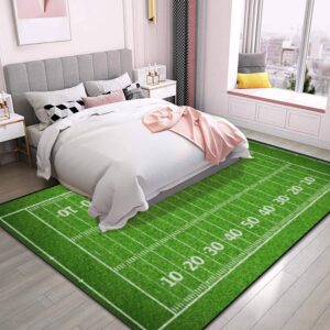 PeeNoke American Football Field Area Rug Outdoor Patio Rug Play Mat Floor Mat Modern Carpet Non-Slip Home Decor Living Room Bedroom Nursery, 6x9 ft