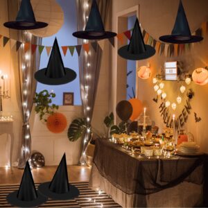 Hifunwu 12 Pieces Halloween Witch Hats Halloween Costume Witch Hat Witch Costume Accessory for Halloween Party Decorations