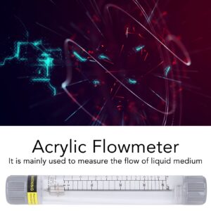 Flowmeter Flow Measuring Tool,Liquid Flow Flowmeter Tube Type 1‑10GPM Accurate Scale Transparent Acrylic Water Flow Meter G1 Female Thread, Water Rotameter Instantaneous for Factory Industry