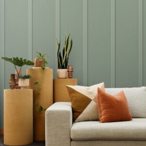 NextWall Faux Board and Batten Peel and Stick Wallpaper (Sage Green)