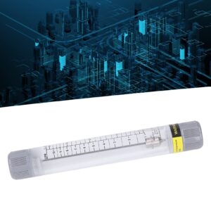 Flowmeter Flow Measuring Tool,Liquid Flow Flowmeter Tube Type 1‑10GPM Accurate Scale Transparent Acrylic Water Flow Meter G1 Female Thread, Water Rotameter Instantaneous for Factory Industry