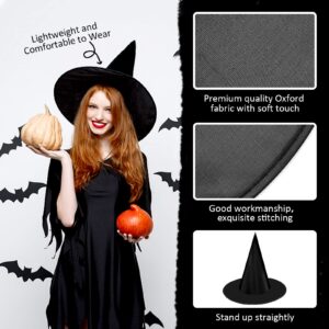 Hifunwu 12 Pieces Halloween Witch Hats Halloween Costume Witch Hat Witch Costume Accessory for Halloween Party Decorations