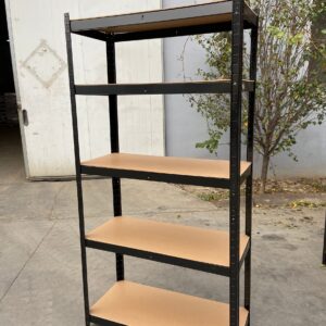 5-Tier Steel Storage Shelves, Heavy Duty Garage Shelf with Adjustable Shelves, Boltless Shelving Unit for Free Combination, Home Office Metal Utility Shelves, 67" H x 30" W x 12" D, Black