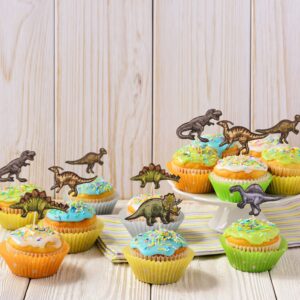 36Pcs Dinosaur Cupcake Toppers Roar Dinosaur Cupcake Picks Dino Cake Decorations for Kids Boys Dinosaur Theme Birthday Babyshower Party Decorations