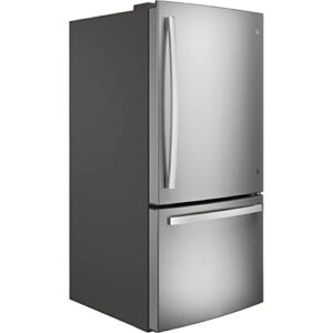 GE 24.8 cu. ft. Bottom Freezer Refrigerator in Fingerprint Resistant Stainless Steel Standard Depth ENERGY STAR