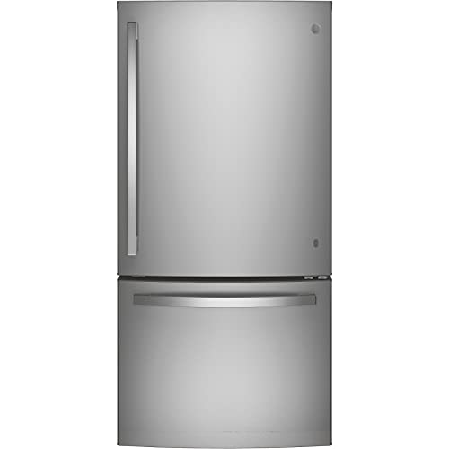 GE 24.8 cu. ft. Bottom Freezer Refrigerator in Fingerprint Resistant Stainless Steel Standard Depth ENERGY STAR