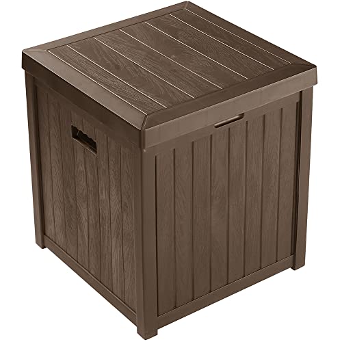 Vandue Modern Home La Jolla Weatherproof Outdoor 51 Gallon Storage Deck Box w/Lid (Brown)