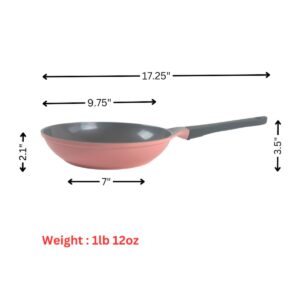 Eela 9.5" Kitchen Essetial Stir Frying Chef Pan with Bakelite Handle, Healthy Cooking Nonstick Ceramic Coating Egg Omelet Skillet, Tamagoyaki, Lightweight, Dishwasher Safe, Made in Korea (24cm)