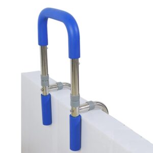 anti-slip bathtub grab bar safety bar for seniors and handicap - for assistance getting in and out of tub, easy to install on most tubs