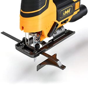 MOTORHEAD 20V ULTRA Cordless Jig Saw, Lithium-Ion, LED, Laser & Edge Guide, 0-45° Bevel.80” Stroke, 2700 SPM, Variable Speed, 2Ah Battery, Charger, Bag, 3 Blades, USA-Based (MH-03-JS-B1-0-2)