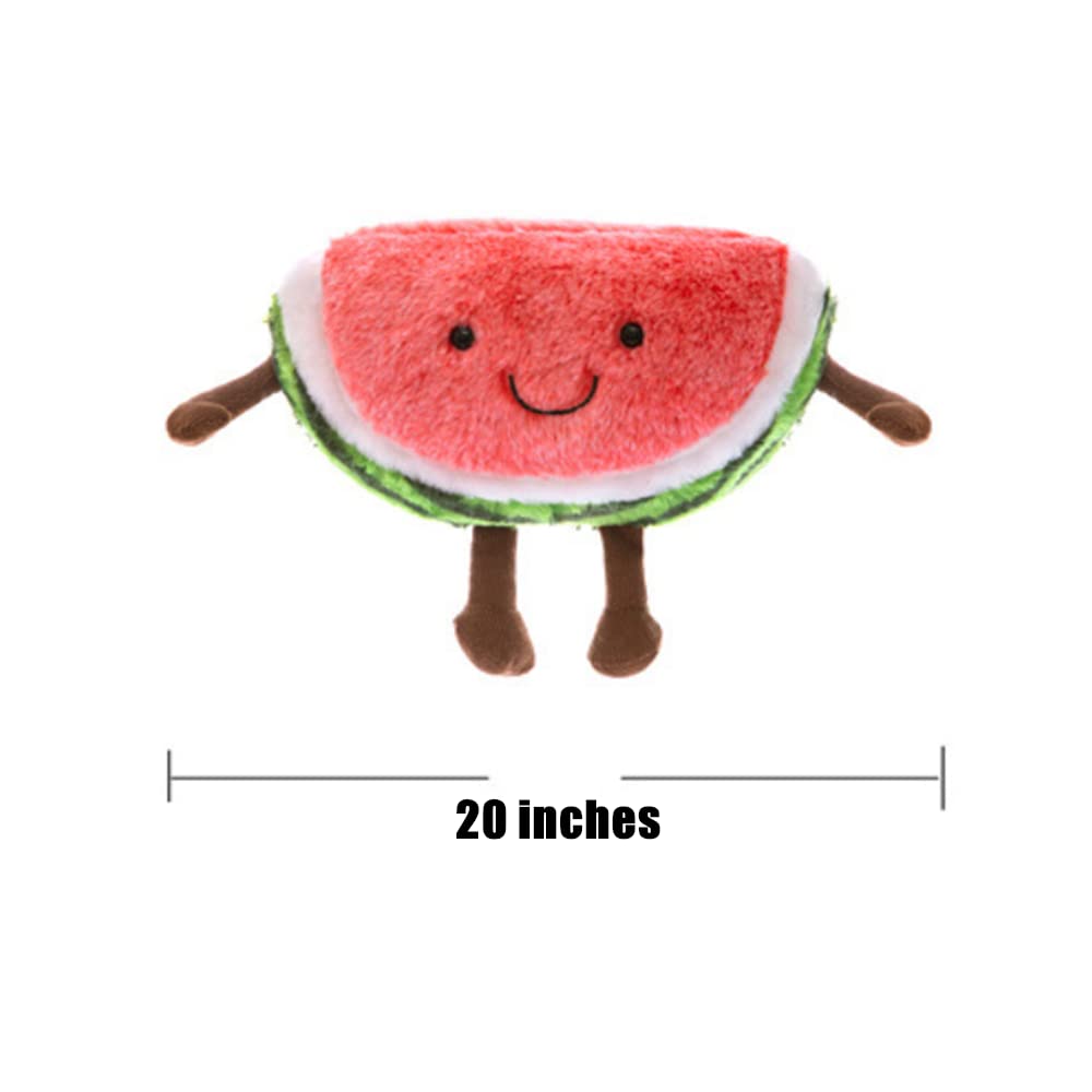 XIYUAN 19.6" Soft Toys Fruit Serie Watermelon Fruit Plush Doll Pillow Stuffed Plushie Cherry Toys Cute Soft Toys, Soft Pillow cushionHome DecorationPlush ToyGift