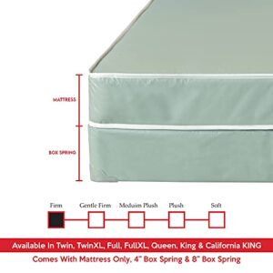 Mattress Comfort, 8-Inch Firm Double Sided Tight top Waterproof Vinyl Innerspring Mattress & 8" Wood Box Spring Set, King