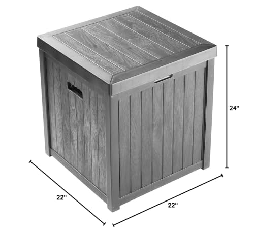 Vandue Modern Home La Jolla Weatherproof Outdoor 51 Gallon Storage Deck Box w/Lid (Brown)