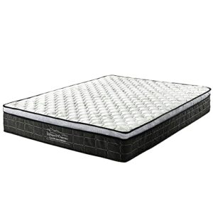 Swiss Ortho Sleep, 12" Inch Memory Foam and Innerspring Hybrid Medium-Firm Plush Mattress/Bed-in-a-Box/Pressure Relieving Bliss, Twin, White