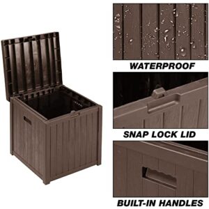 Vandue Modern Home La Jolla Weatherproof Outdoor 51 Gallon Storage Deck Box w/Lid (Brown)