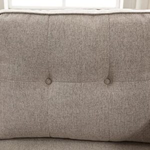 Legend Furniture Living-Room Sofa-Chaise Modular L-Shaped Flexible Combination Fabric Nailhead Trim Corner Sectional, 106" Wide, Grey