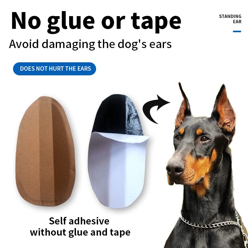 THOUDONER Dog Ear Stand Sticker Up Support Tool, Dog Ear Fixed Correction Vertical Holder for Doberman-Small (0.98 * 1.97)