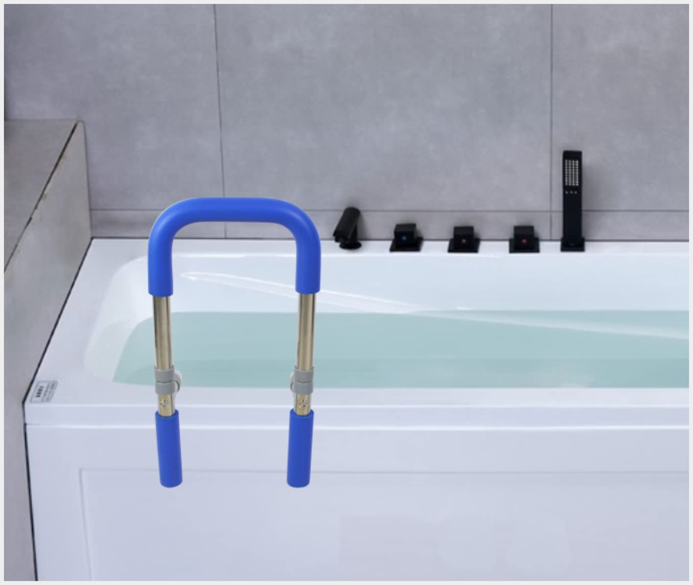 Anti-Slip Bathtub Grab Bar Safety Bar for Seniors and Handicap - for Assistance Getting in and Out of Tub, Easy to Install on Most Tubs