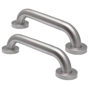 supwish shower grab bars brushed nickel 12" x 1 1/4", stainless steel handicap grab bars for bathroom bathtub toilet, shower handle safety bars hand-rail support for elderly seniors pregnant children