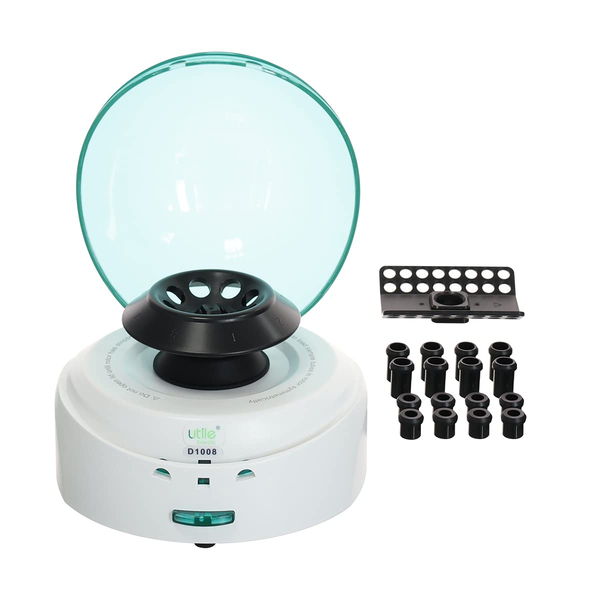 Utile Electric Benchtop Centrifuge Machine, with Maximum Speed of 7000RPM, Low Noise, Green Cover, 2 Rotors for 8 x 0.2/0.5/1.5/2.0ml and 0.2mL×32 PCR Strips or 0.2mL×4 PCR 8 Strips, 4620.1004.08.1